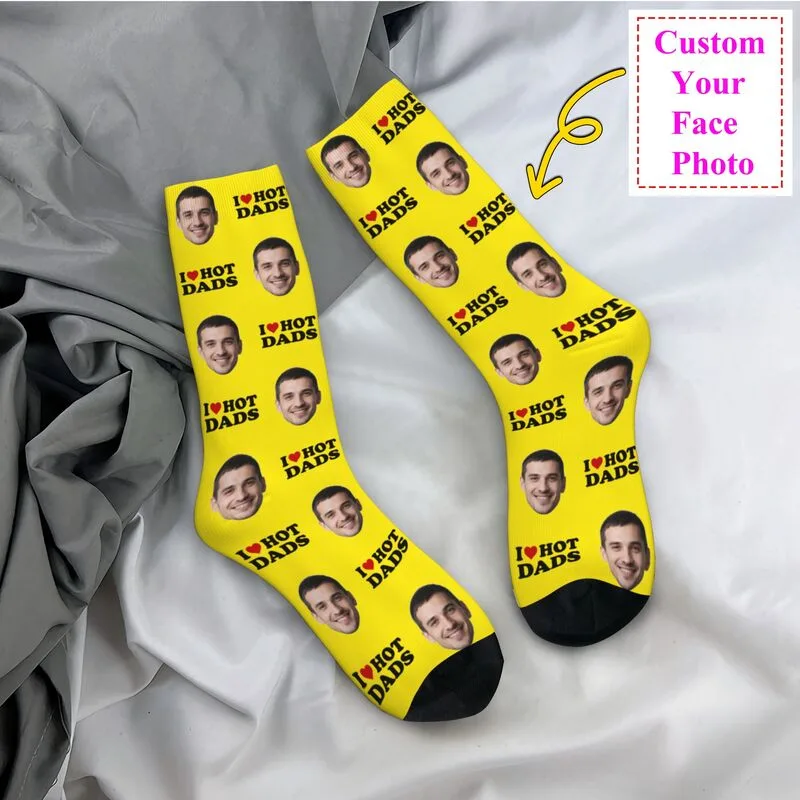 Dress Sock Men - I Love Hot Dads Custom Dress