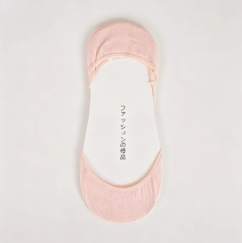 Invisibility Sock Loafer - Light Pink Cotton No Show Invisible