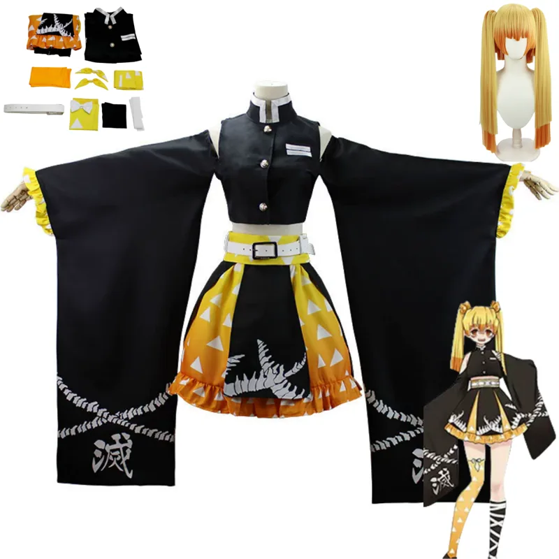 Dress Sock Men - Anime Agatsuma Zenitsu Cosplay Costume Sexy