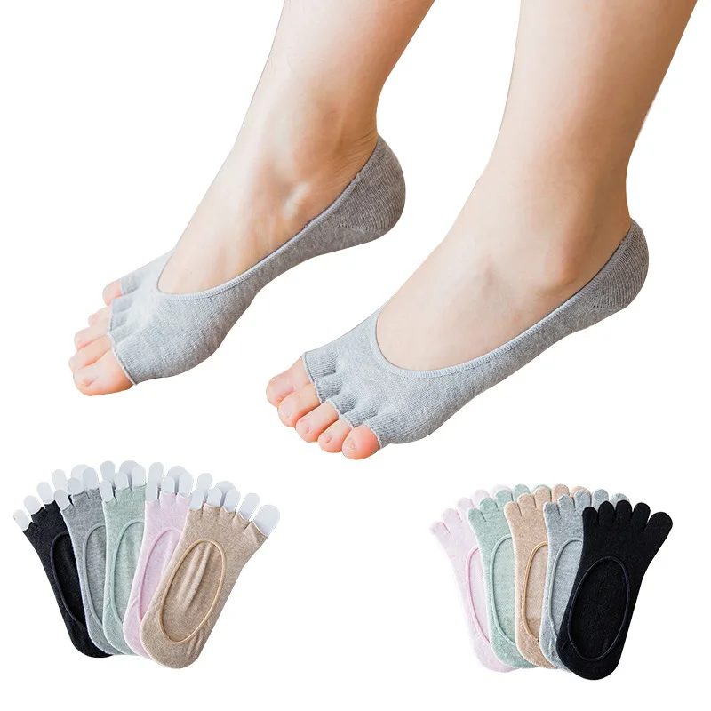 Invisibility Sock Loafer - Ladies Open Toe Invisible Five Finger