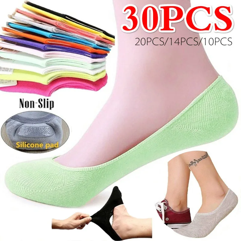 Invisibility Sock Loafer - 5 Pairs 10PCS Women Socks Nonslip