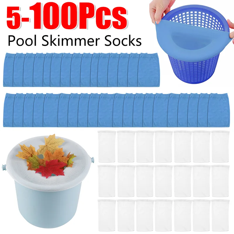 Sock Organizer Tray - 100-5PCS Pool Skimmer Socks Elastic Nylon