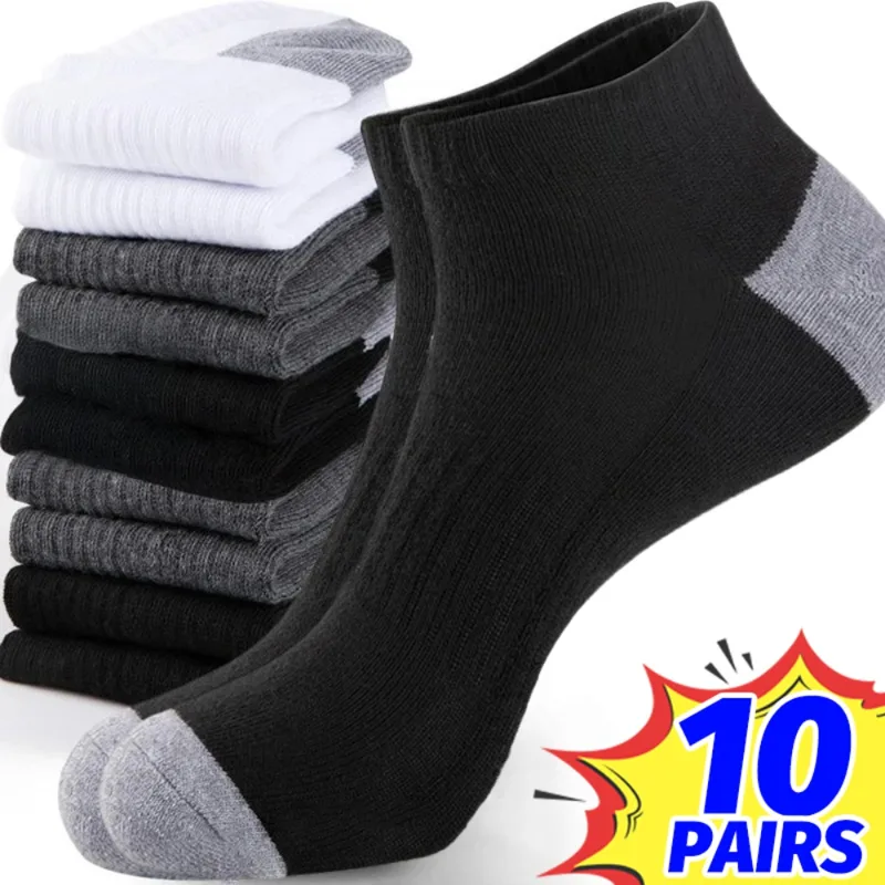 Ankle Sock Low Cut - 1-10Pairs Breathable Mens Summer Socks Lightweight