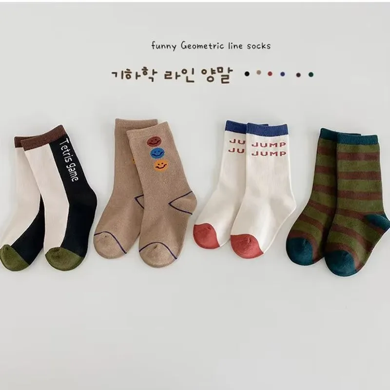 Cotton Crew Sock Pack - 3-12T Boys Socks Spring Fashion Color