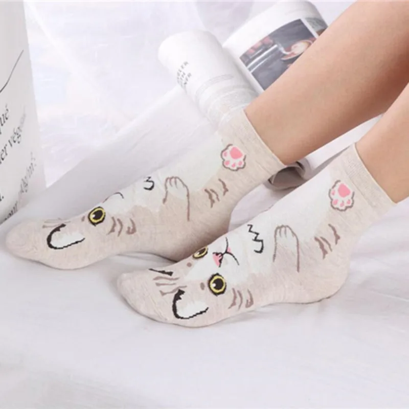 Cotton Crew Sock Pack - 5 Pairs/pack Funny Cartoon Dogs Novelty