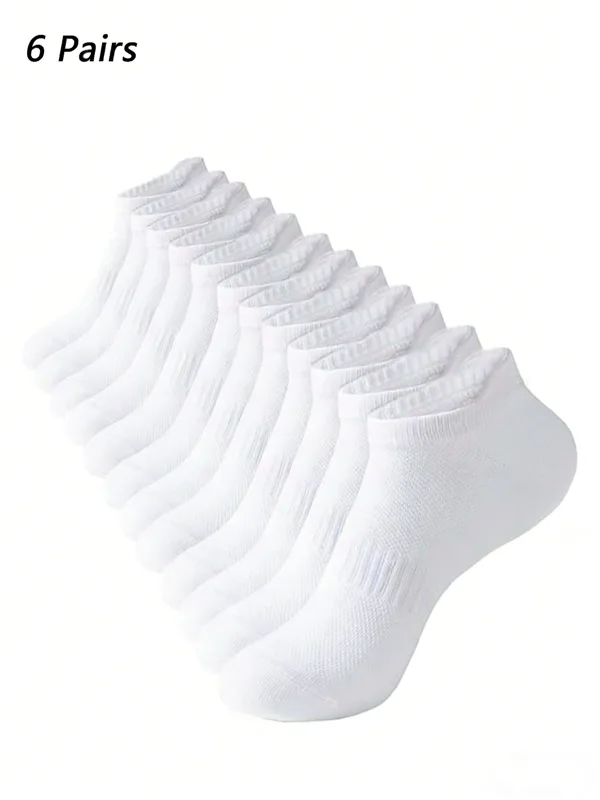 No Show Sock Women - 6 Pairs Women Men White Ankle