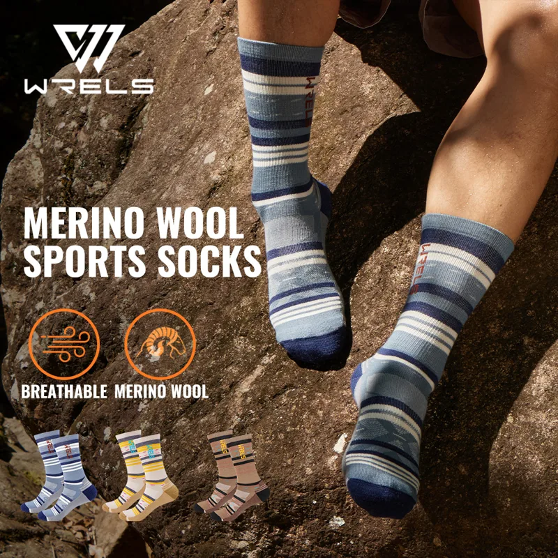 Wool Hiking Sock - WRELS 1/2/3pairs Merino Wool Socks Compression