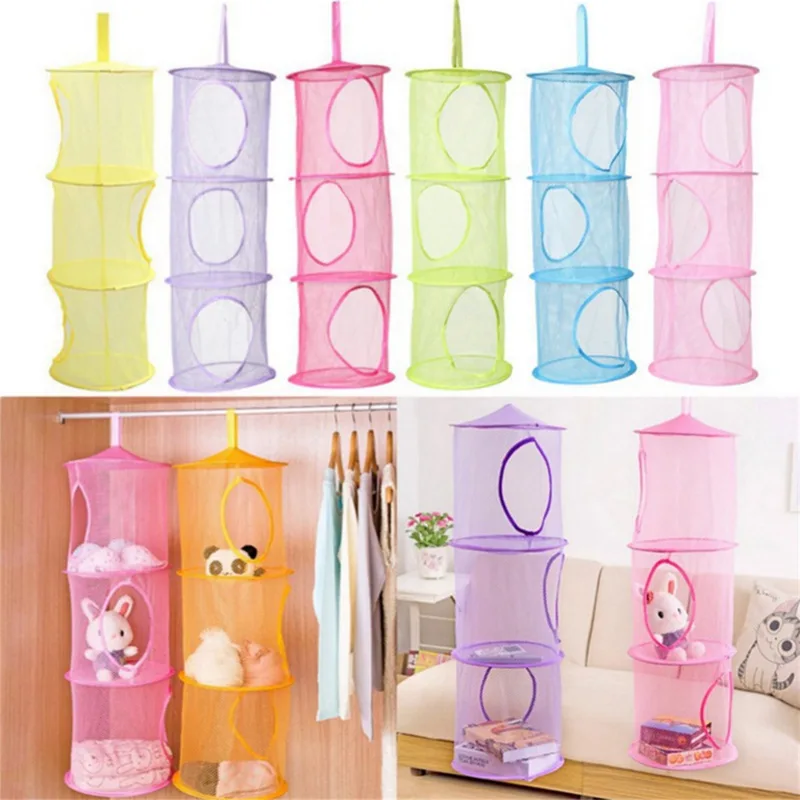 Sock Organizer Tray - Hanging Mesh Stuffed Animal Storage Hammock