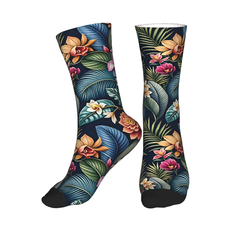 Dress Sock Men - Cute Men's Vintage Dark Tropical 3D