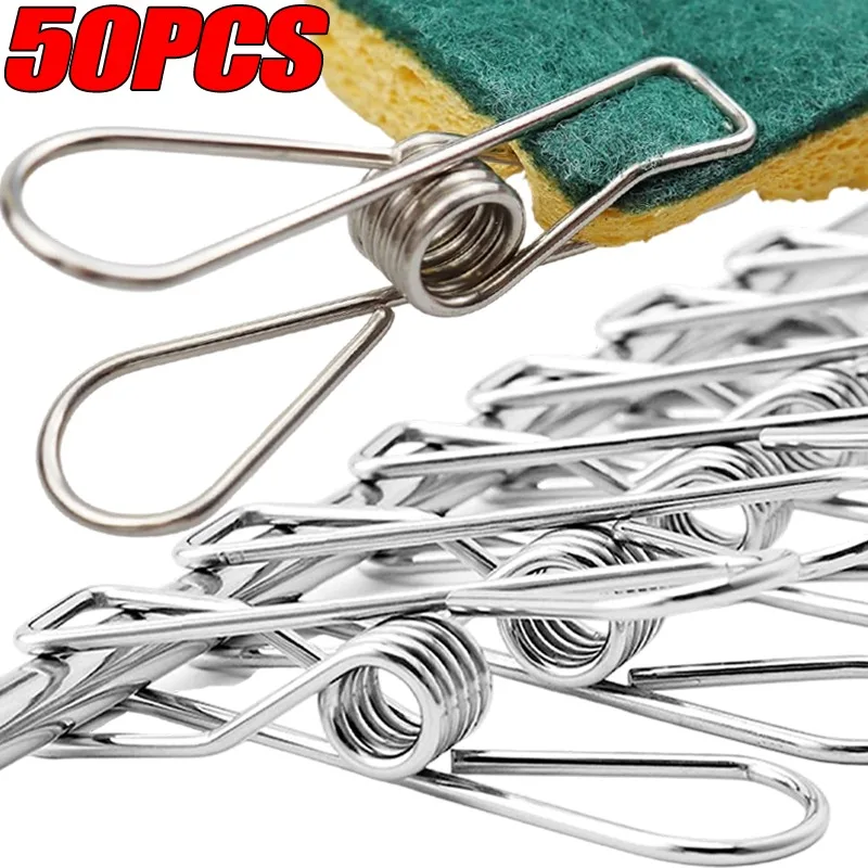 Sock Organizer Tray - 10/50PCS Stainless Steel Clips Multipurpose Laundry