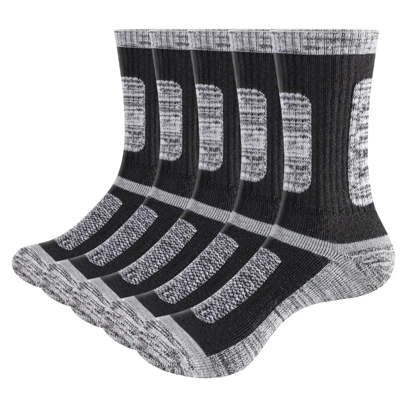 Cotton Crew Sock Pack - YUEDGE Mens Moisture Wicking Cushioned Crew