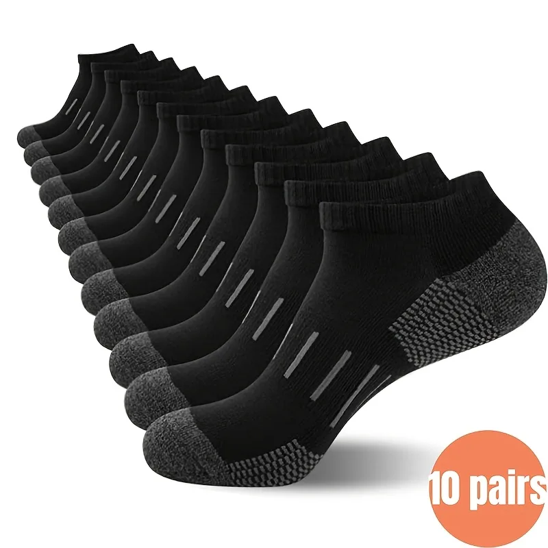 Ankle Sock Low Cut - 10 Pairs Men's Ankle Socks Heel