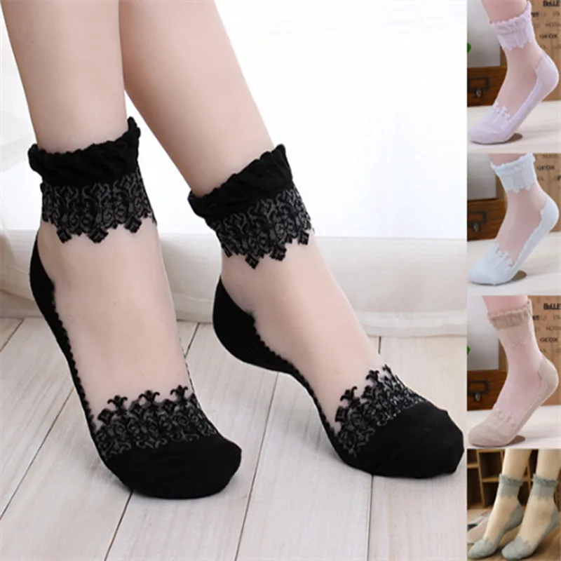 Invisibility Sock Loafer - Woman Lace short sock thin socks