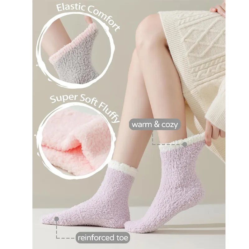 SSUNTAK Women Winter Fluffy Co - Thermal Sock Winter review and price