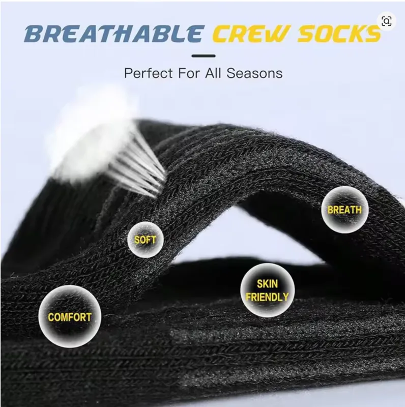 Men's 6 Pairs Pack High Perfor - Cotton Crew Sock Pack review and price