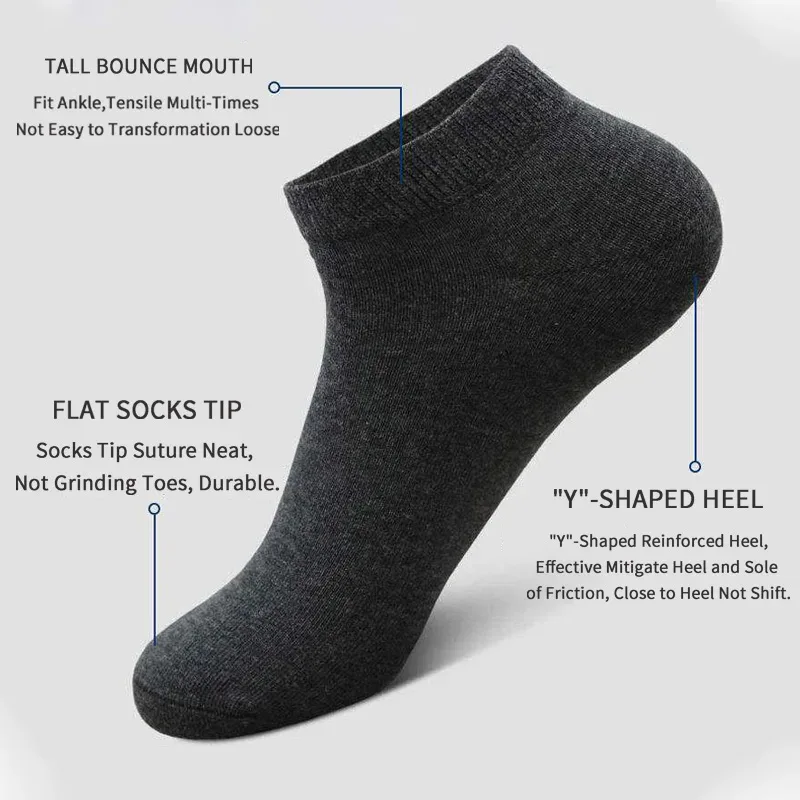 5 Pairs Unisex Casual Plain Co - No Show Sock Women review and price