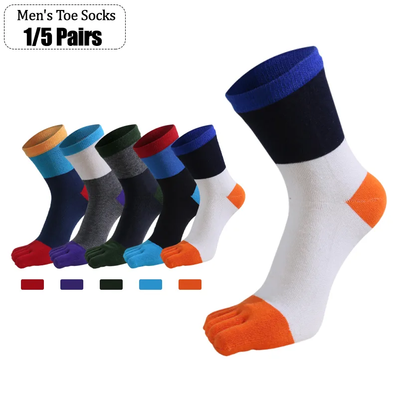 1/5 Pairs Men Five Finger Sock - Toe Sock Split review and price