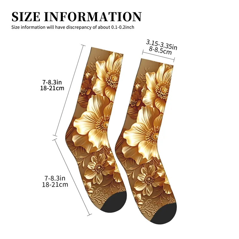 3D Embossed Golden Floral Seam - Dress Sock Men review and price