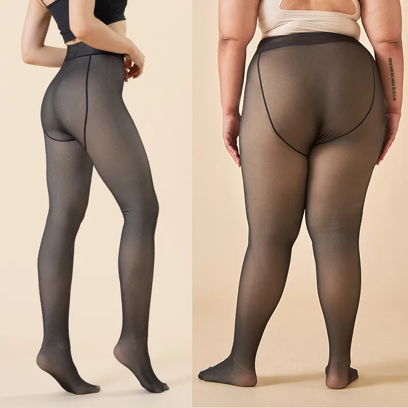 1-2Pairs Opaque Plus Size Flee - Tights Pantyhose Sheer review and price