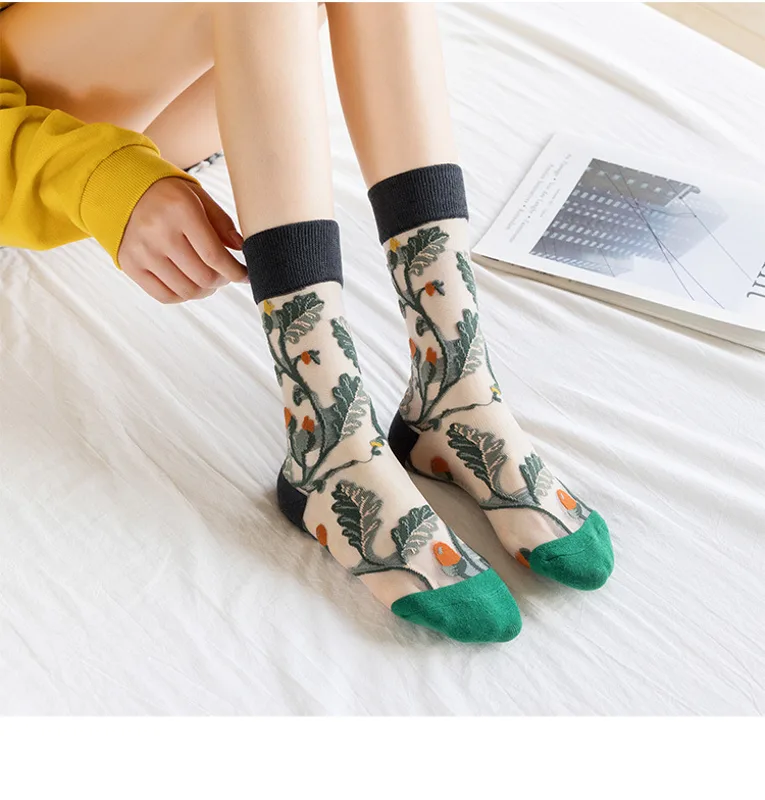 1/4 Pairs Retro Flower Women G - Silk Sock Bamboo review and price