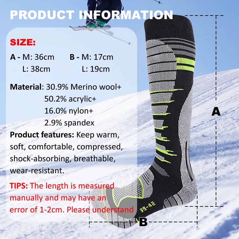 Merino Wool Ski Socks Cold Wea - Thermal Sock Winter review and price