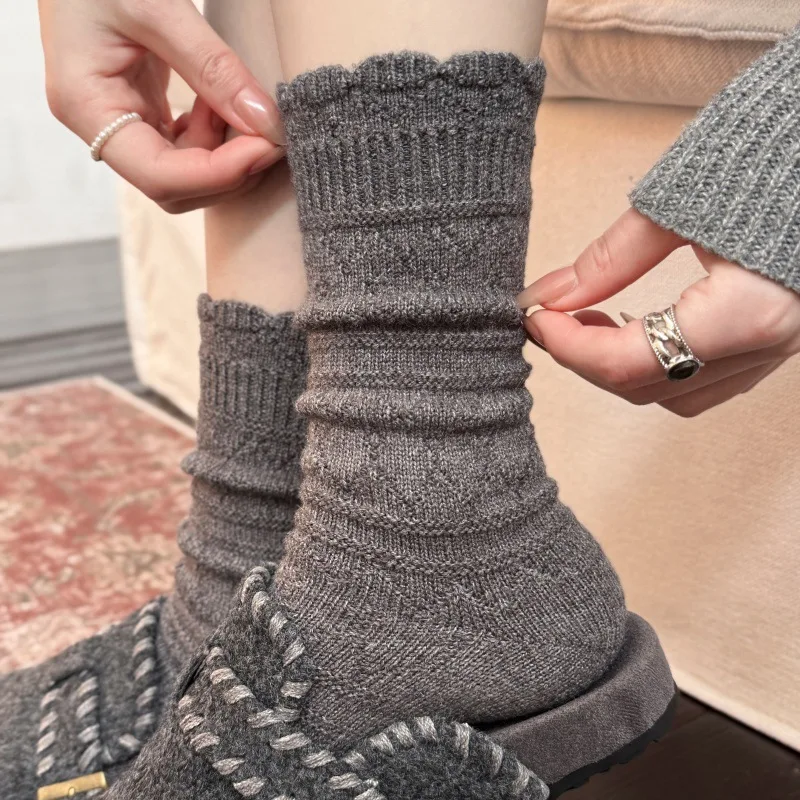 1 Pair Milky White Lace Trim M - Boot Sock Slouchy review and price