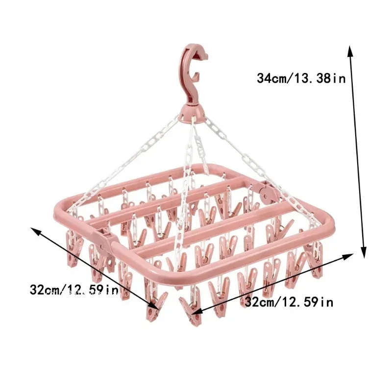 32 Clips Folding Clothes Dryer - Sock Organizer Tray review and price