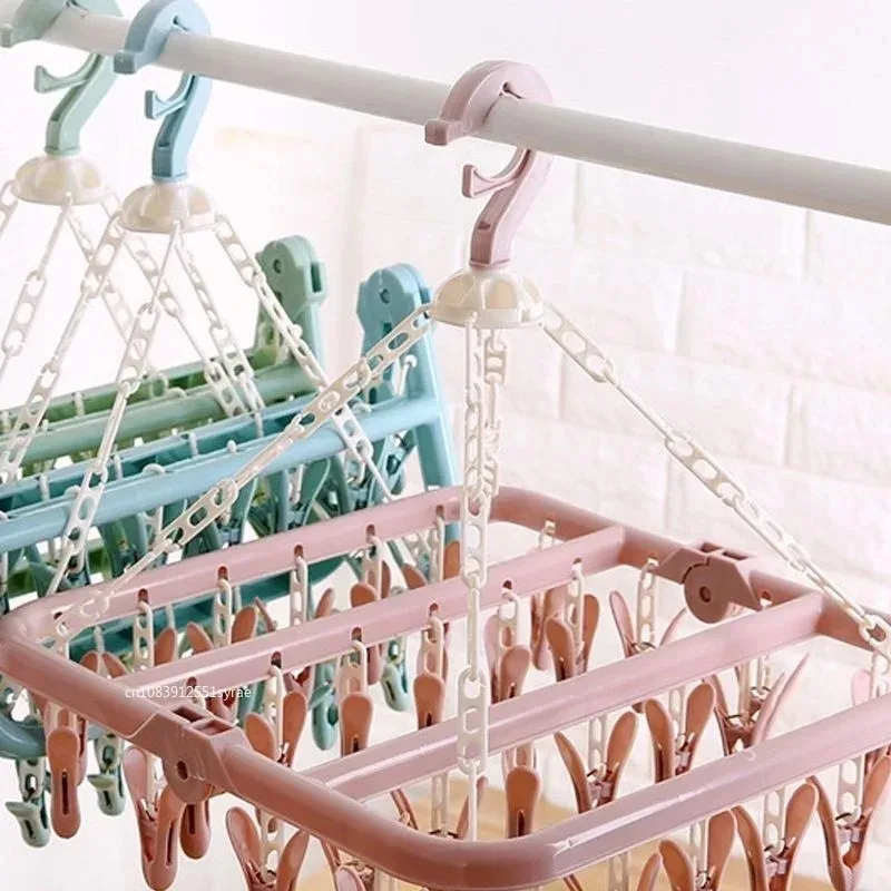 32 Clips Folding Clothes Dryer - Sock Organizer Tray review and price