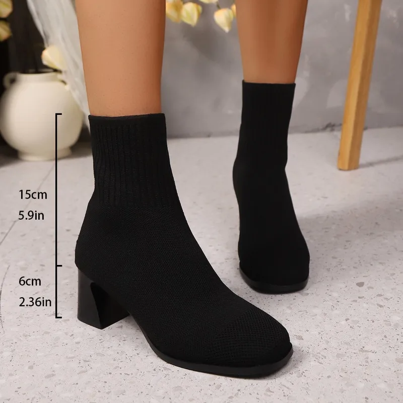 Women's Ankle Boots Knitted He - No Show Sock Women review and price