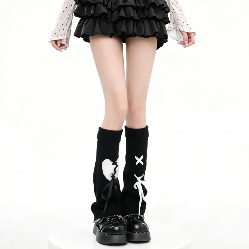Y2K Heart Tie Flared Slouchy L - Boot Sock Slouchy review and price