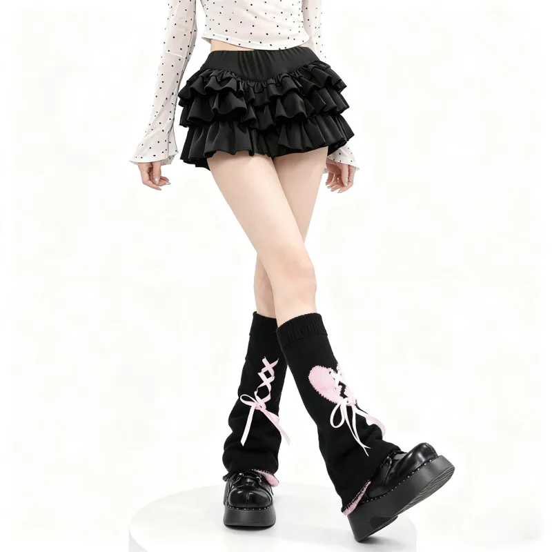 Y2K Heart Tie Flared Slouchy L - Boot Sock Slouchy review and price