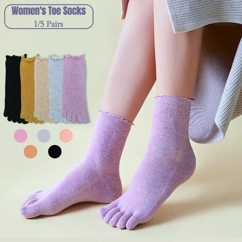 1/5 Pairs Cotton Women Five Fi - Toe Sock Split review and price