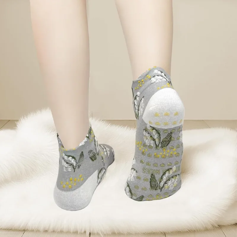 Floral Jacquard Yoga Socks for - Grip Sock Yoga review and price