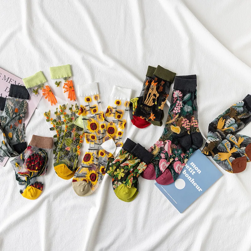 1/4 Pairs Retro Flower Women G - Silk Sock Bamboo review and price