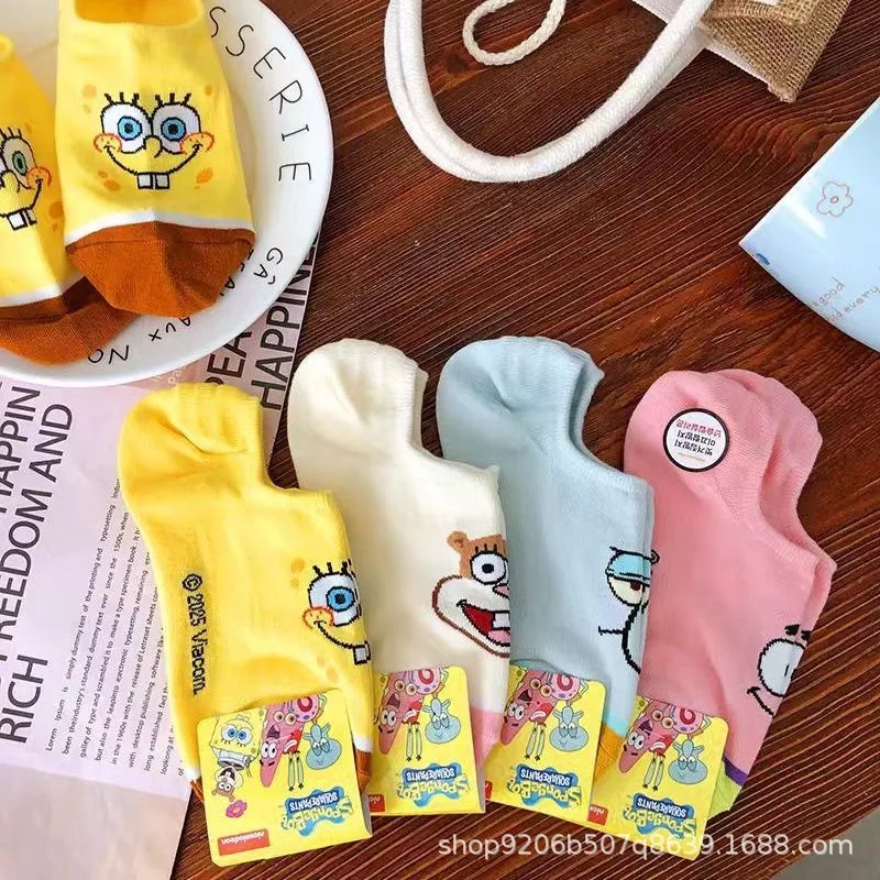 4PCS Hot Cute SpongeBob Square - Invisibility Sock Loafer review and price