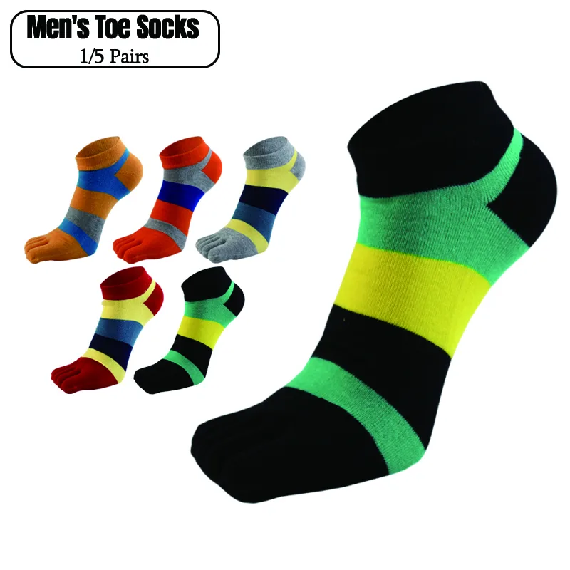 1/5 Pairs Men Five Toe Socks C - Ankle Sock Low Cut review and price