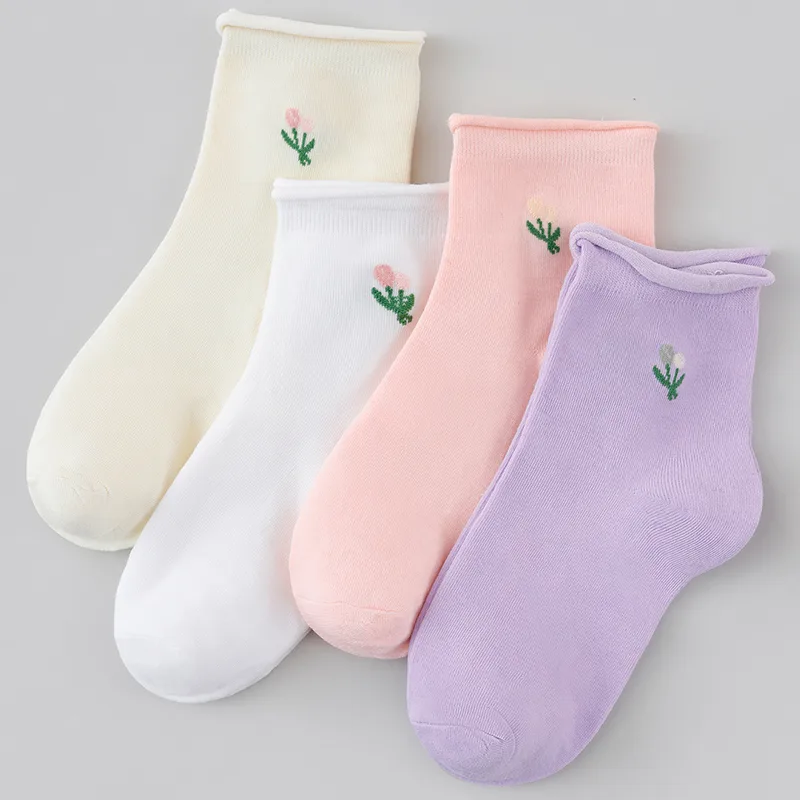 4/8/12 Packs Random Women Flor - Cotton Crew Sock Pack review and price