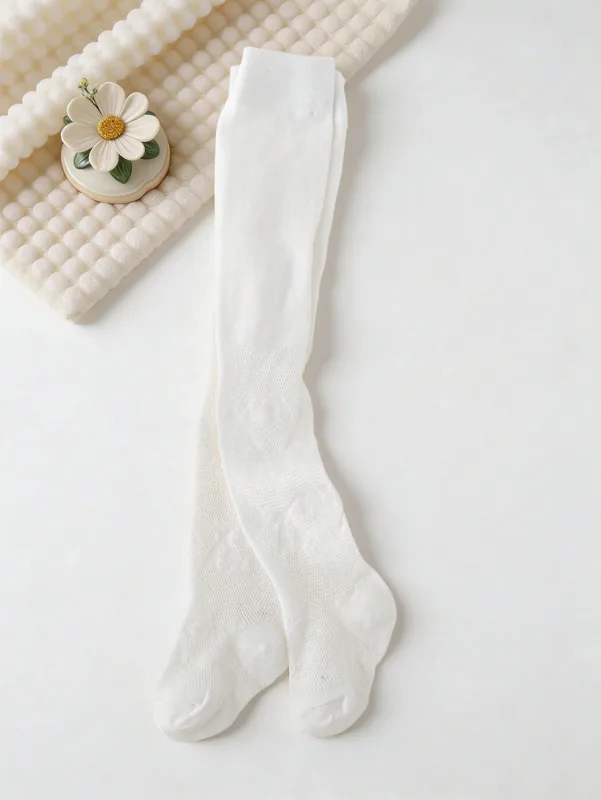 3/1 Pcs Girls White Bow Print  - Tights Pantyhose Sheer review and price