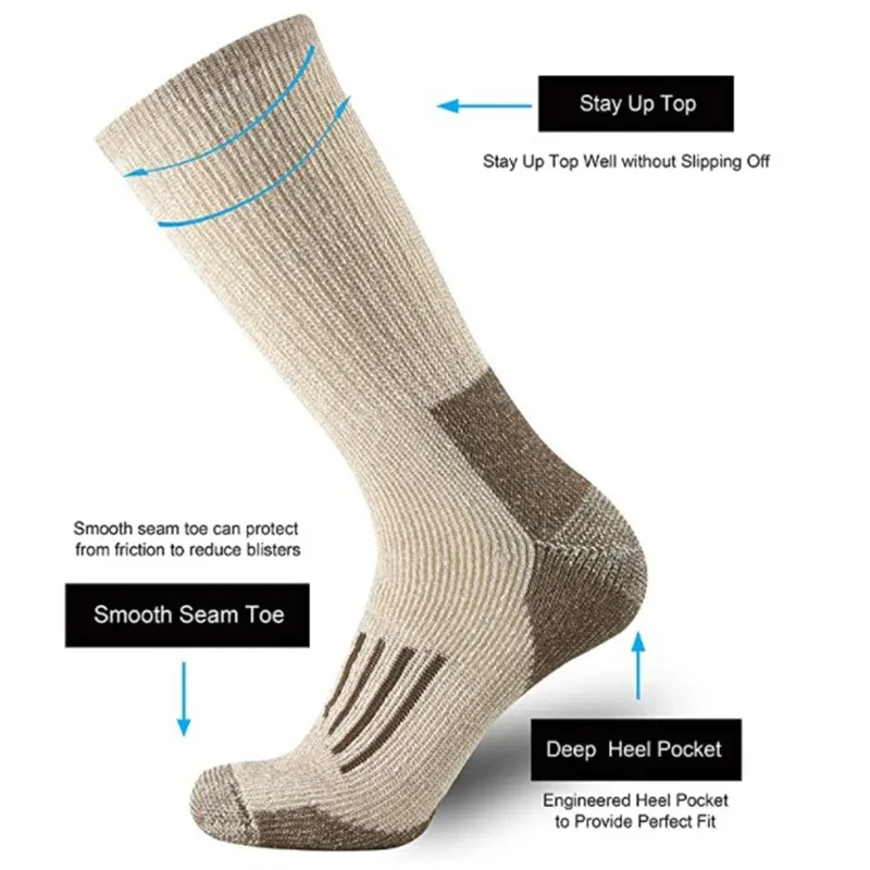 80% Wool Socks Thicken Warm Hi - Wool Hiking Sock review and price
