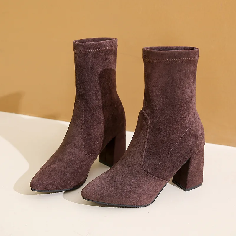 Winter new style chunky heel f - No Show Sock Women review and price