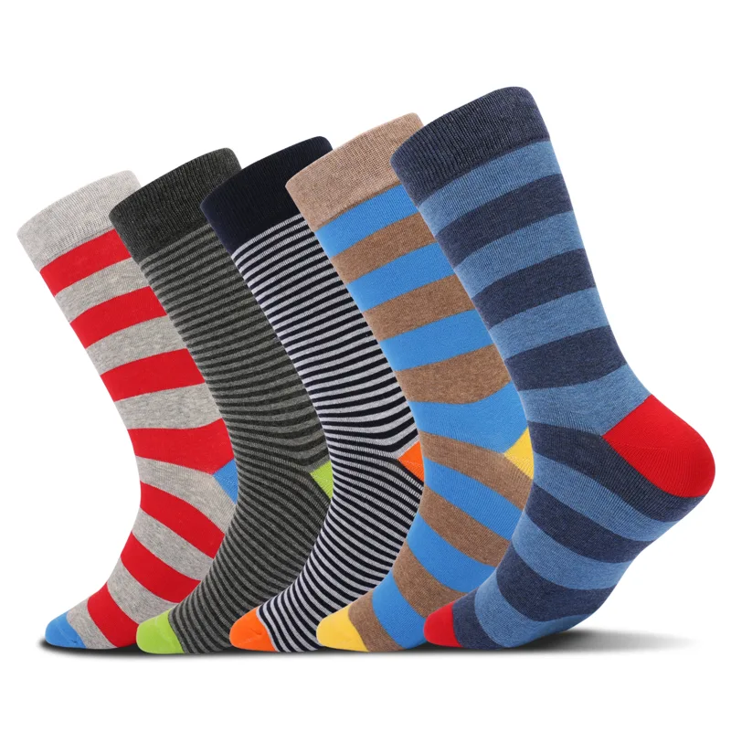 5Pairs Mens Fun Dress Socks, P - Cotton Crew Sock Pack review and price