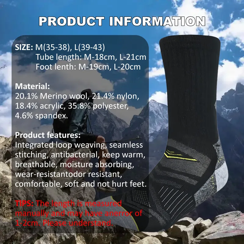Outdoor Hiking Merino Wool Soc - Wool Hiking Sock review and price