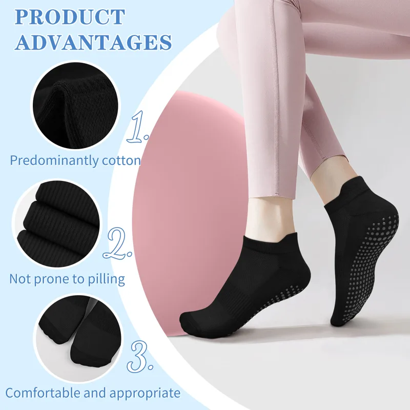 3 Pairs Yoga Socks Women Cotto - Grip Sock Yoga review and price